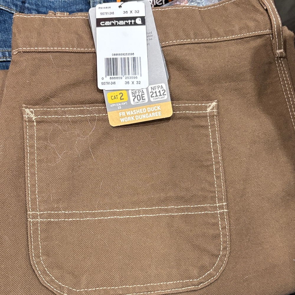 Carhartt Tan Washed Duck Work Dungaree